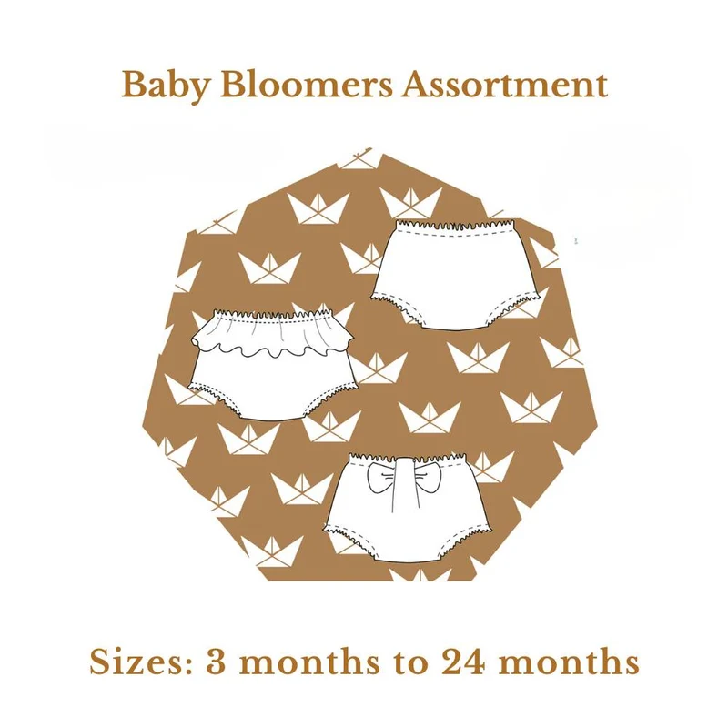 PATRON DE COUTURE PDF | Ensemble de bloomers pour bébé | Les Patronnes | BILINGUE ( FR/EN )