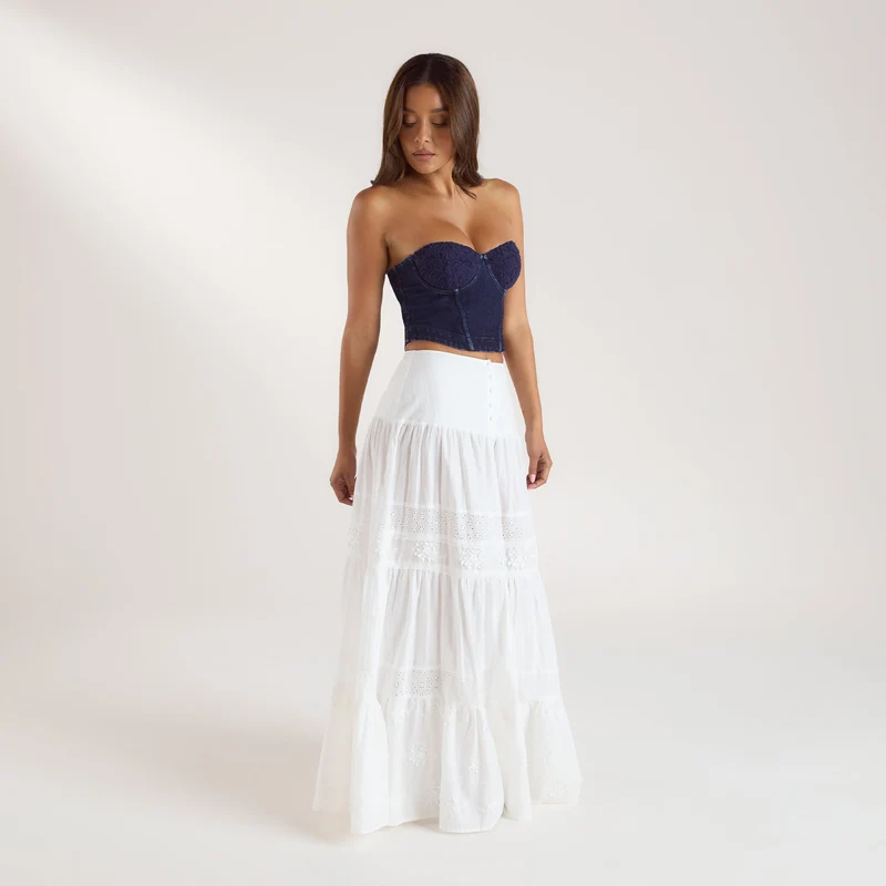 Top Corset en Jean - Indigo