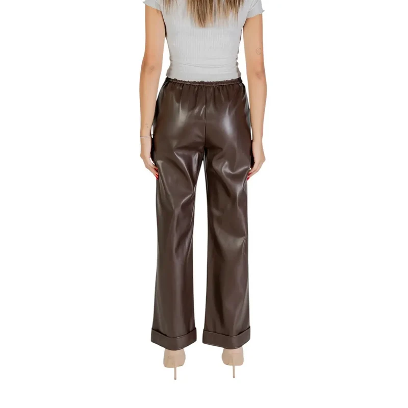 Pantalon pour femmes en polyester marron Liu Jo, automne-hiver MF5069