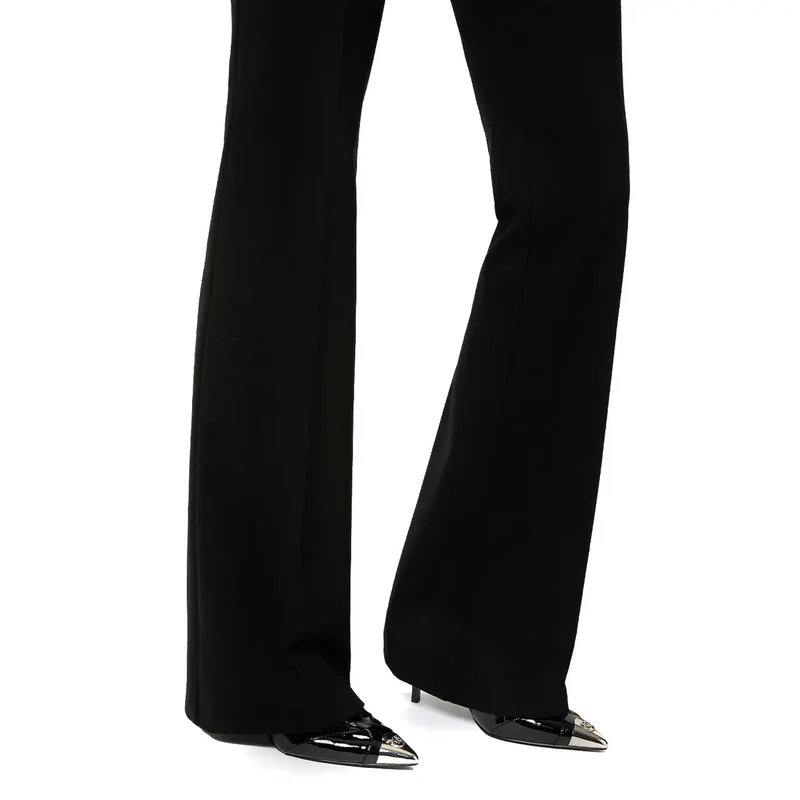 Pantalon slim fit en viscose noire pour femmes Pinko, automne-hiver