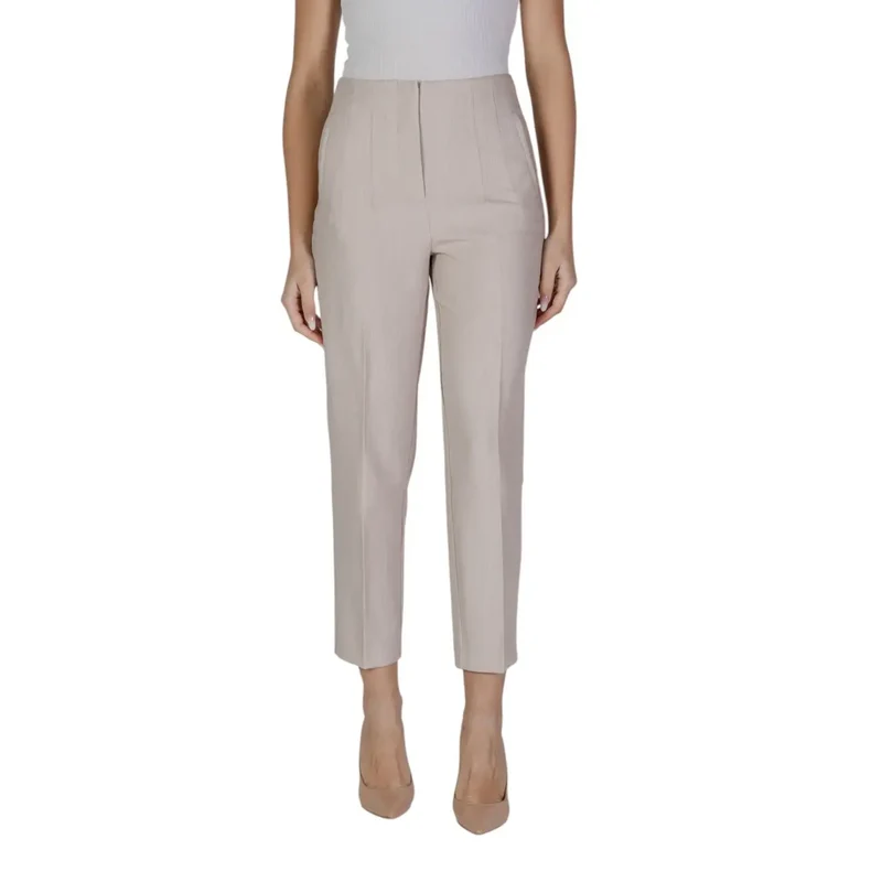 Pantalon pour femmes noir à fermeture éclair, poches avant 15298565
