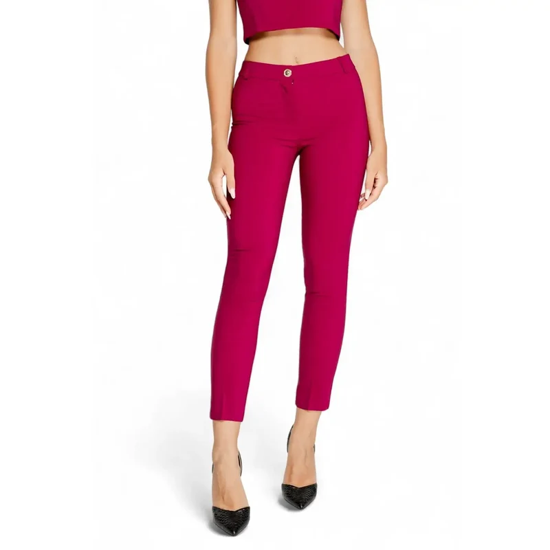 Pantalons pour femmes Rinascimento Bordeaux à fermeture éclair en polyester CFC0119993003