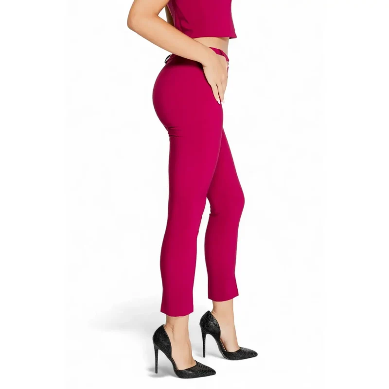 Pantalons pour femmes Rinascimento Bordeaux à fermeture éclair en polyester CFC0119993003