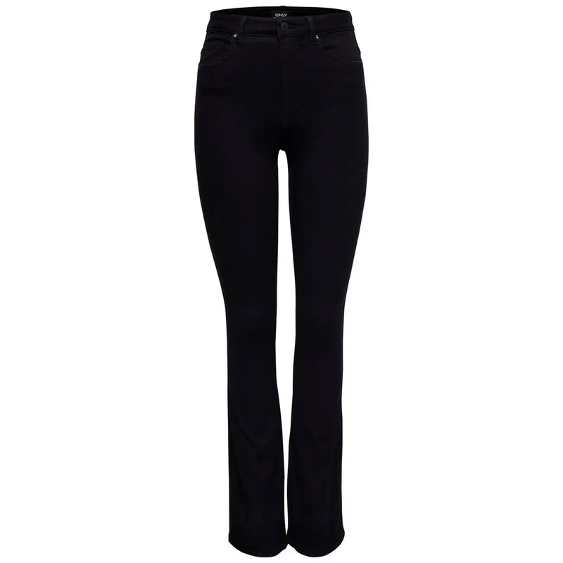 Pantalon pour femmes en coton noir mélangé, avec poches