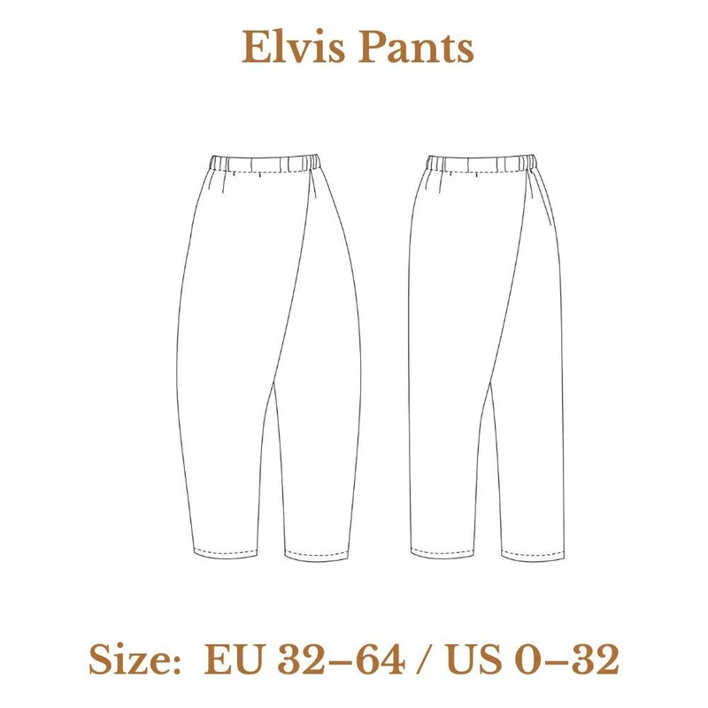 PATRON DE COUTURE PDF | Pantalon Elvis | Ready to Sew | BILINGUE (FR / EN)