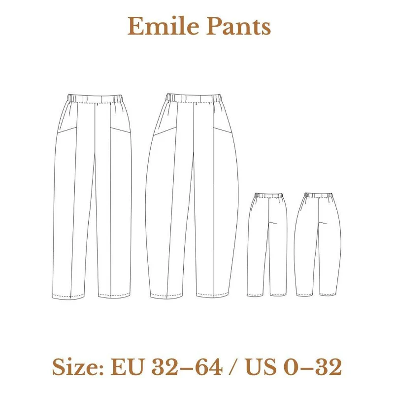 PATRON DE COUTURE PDF | Pantalon Émile | Ready to Sew | BILINGUE (FR / EN)