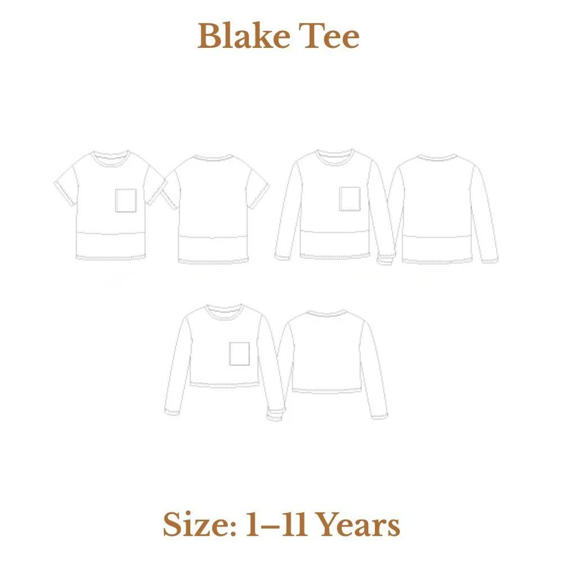 PATRON DE COUTURE PDF | T-shirt Blake | Pattern Paper Scissors | UNISEXE