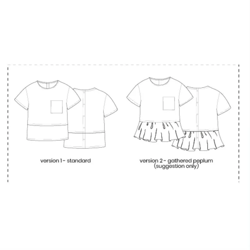 PATRON DE COUTURE PDF | T-shirt Wren | Pattern Paper Scissors | UNISEXE