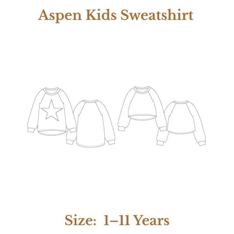PATRON DE COUTURE PDF | Coton Ouaté Aspen pour enfant | Pattern Paper Scissors | UNISEXE