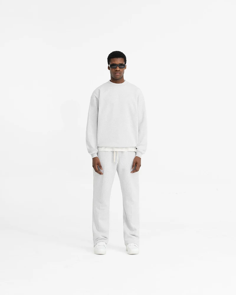 Initial Oversized Sweater - Ice Grey Marl