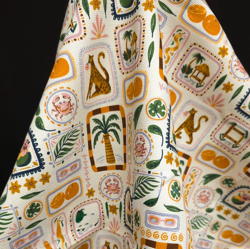 Canevas 100 % coton | Cartes postales tropicales | Exclusivité Les Tissées