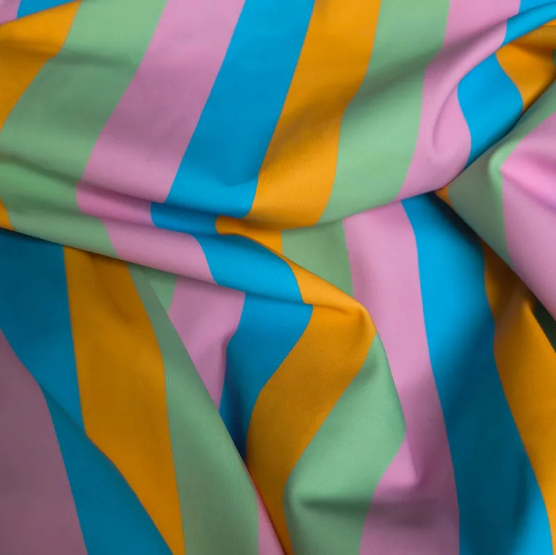 Tissu maillot de bain extensible dans les 4 sens | Vagues de gelato | Pastel multicolore | Exclusivité Les Tissées