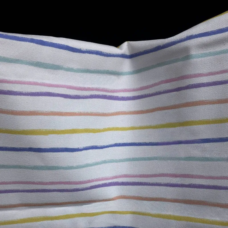 Canevas 100 % coton | Rayures côtières pastel | Multicolore | Exclusivité Les Tissées