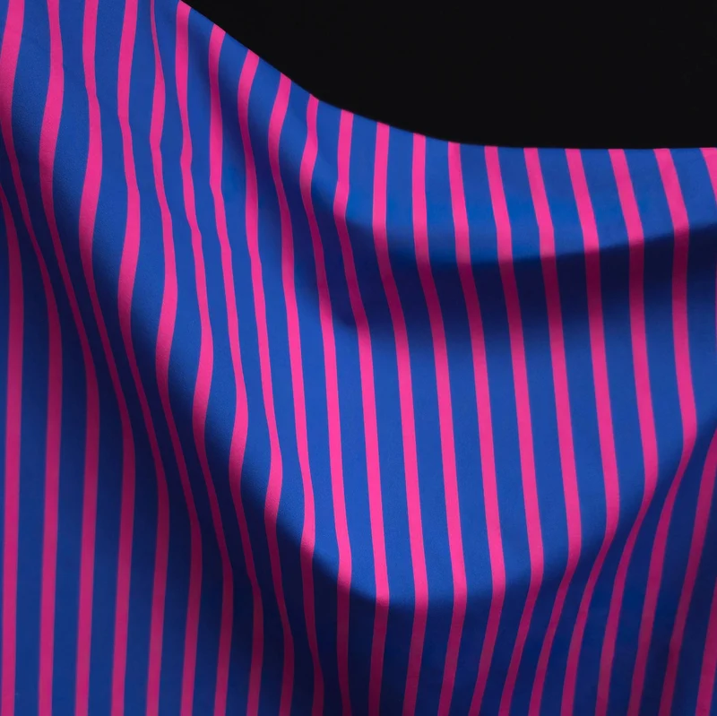 Tissu maillot de bain extensible dans les 4 sens | Cabana Club | Bleu et rose | Exclusivité Les Tissées