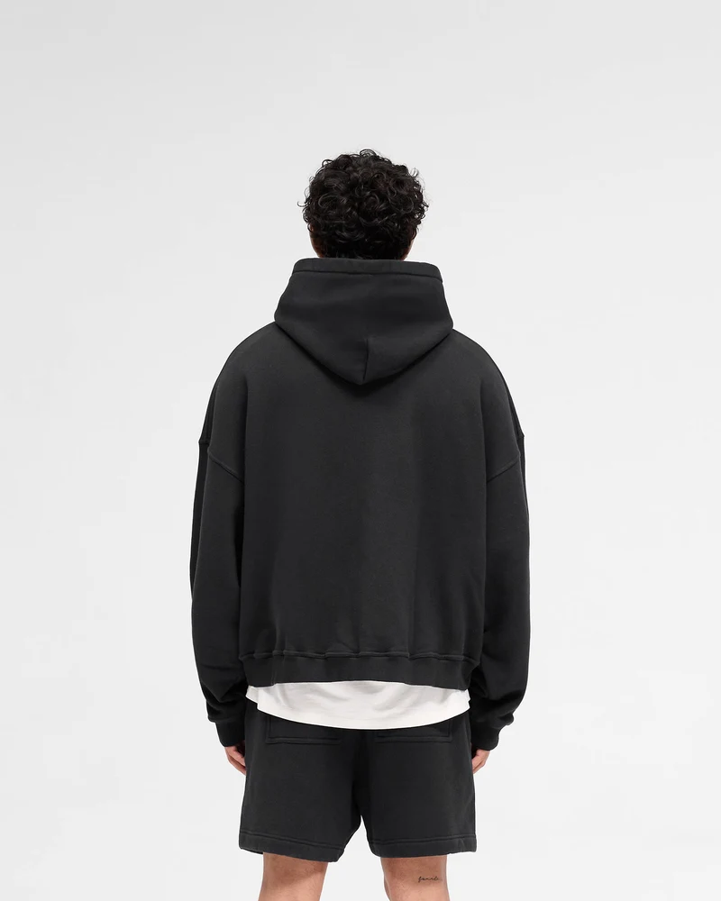 Rep Applique Hoodie - Off Black