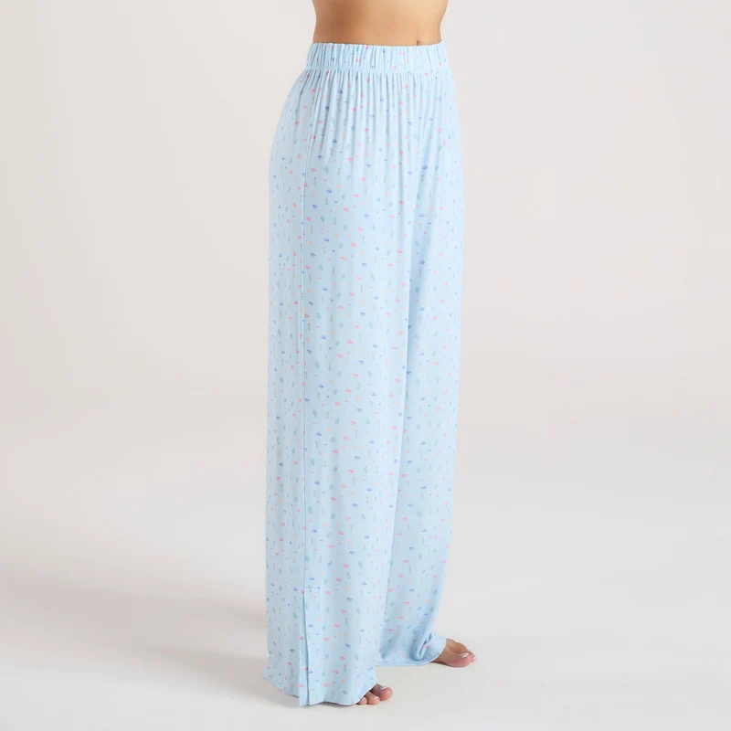 Pantalon de Pyjama en Modal - Bleu Floral