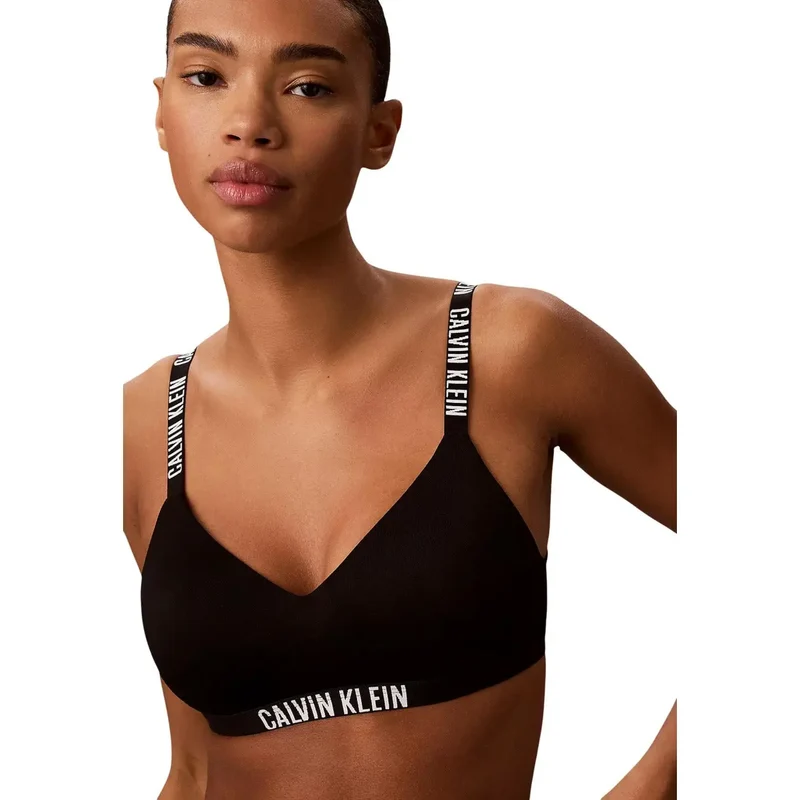 Calvin Klein pour femmes soutien-gorge bandeau légèrement doublé noir en polyester