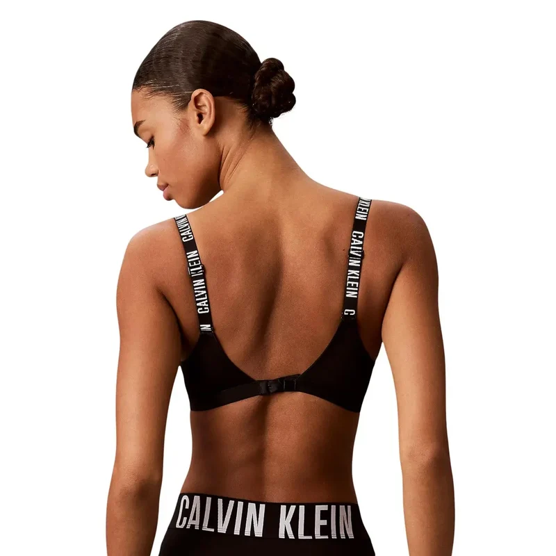 Calvin Klein pour femmes soutien-gorge bandeau légèrement doublé noir en polyester