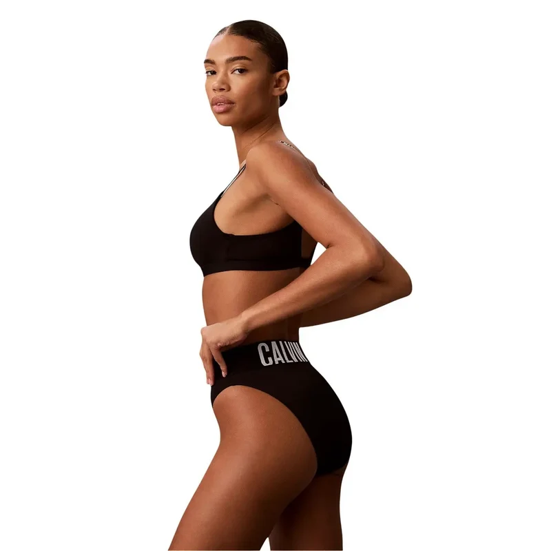 Calvin Klein pour femmes soutien-gorge bandeau légèrement doublé noir en polyester