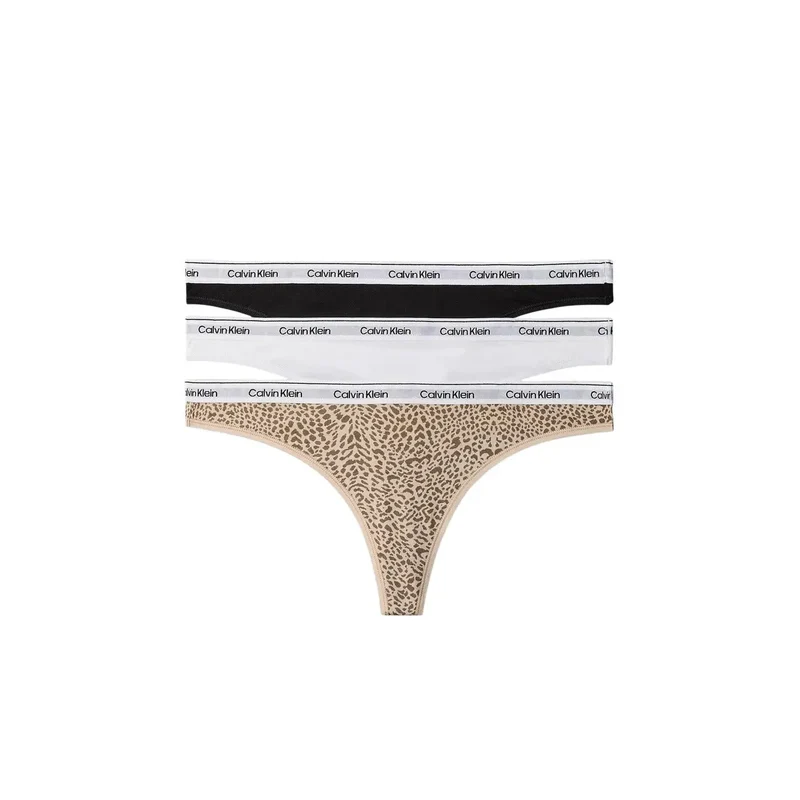 Calvin Klein pour femmes, caleçon taille haute en coton, noir, lot de 3