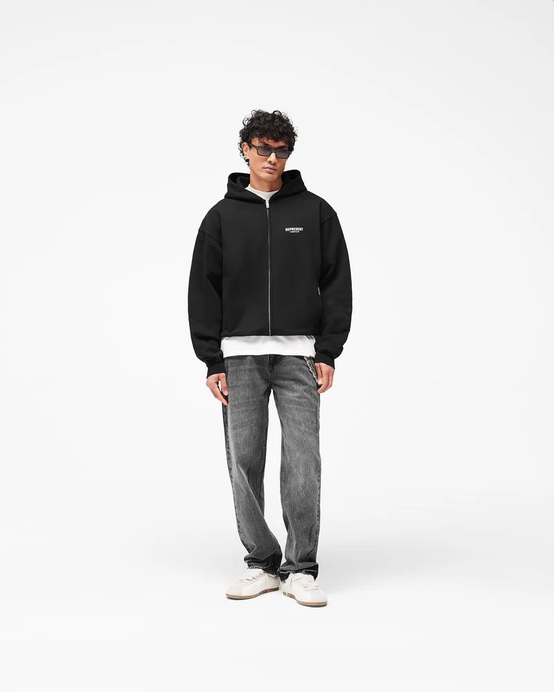 Represent Owners Club Zip Hoodie - Black