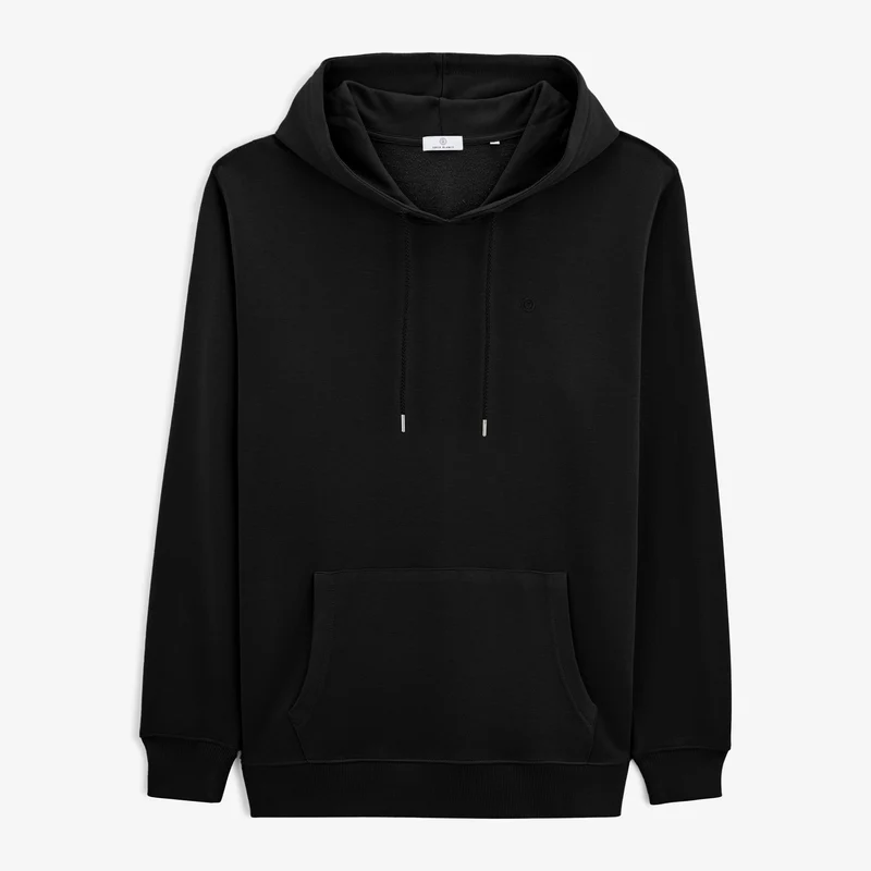 Sweat à capuche hoodie noir en coton