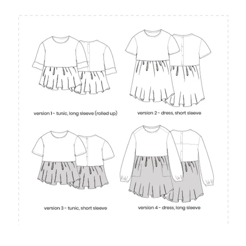 PATRON DE COUTURE PDF | Tunique et robe Lennon | Pattern Paper Scissors