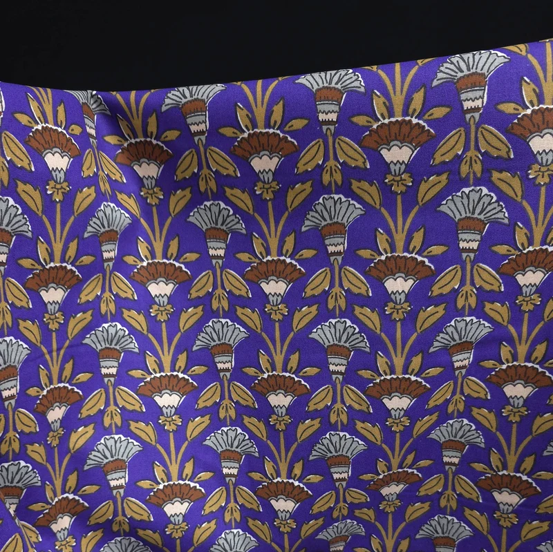 Coton Enduit | Kantha Floral Violet | Oeko-Tex