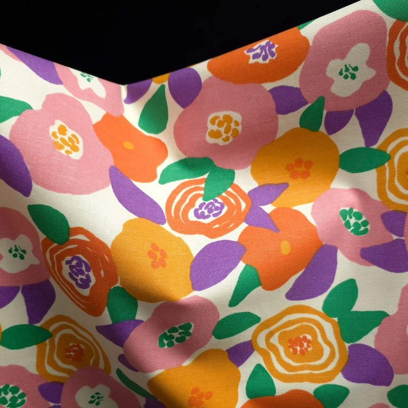 Canevas imprimé 100 % coton | Vivia Floral | Oeko-Tex
