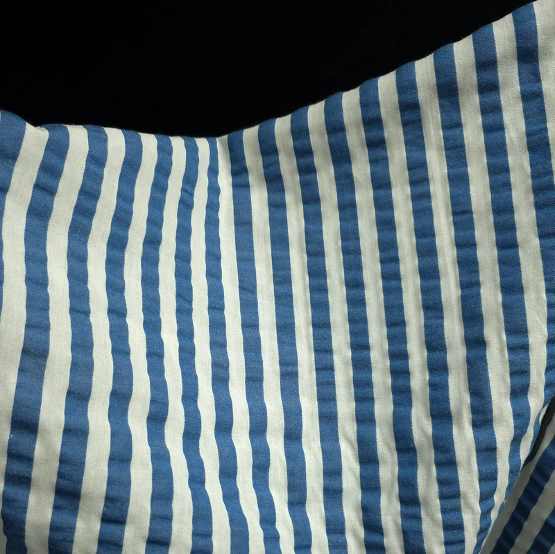 Seersucker 100 % coton | Rayé | Certifié Oeko-Tex