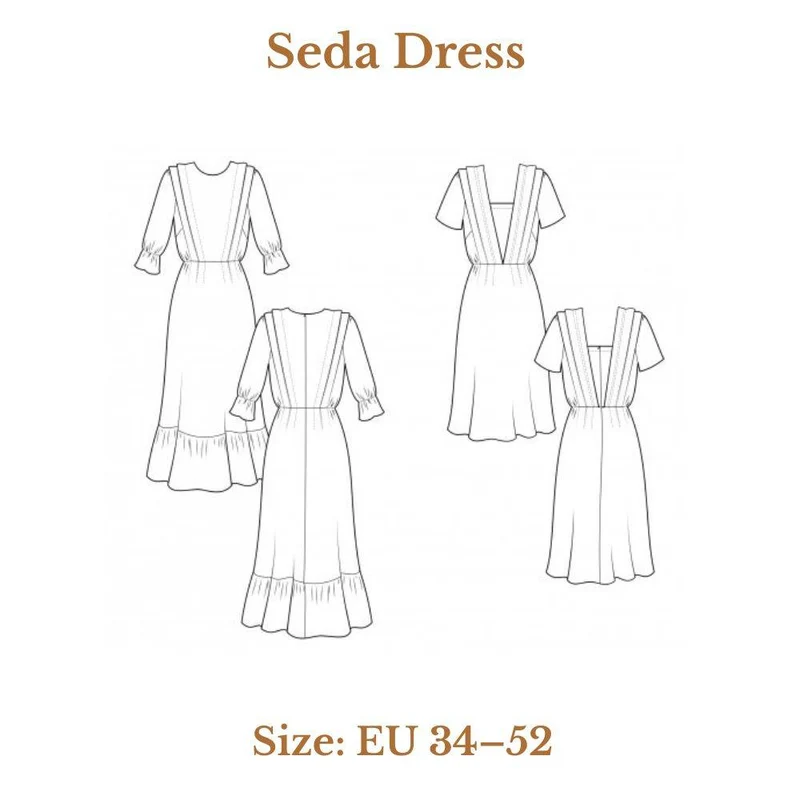 Patron de couture PDF | Robe Seda | Pauline Alice | TRILINGUE (EN/FR/ES)