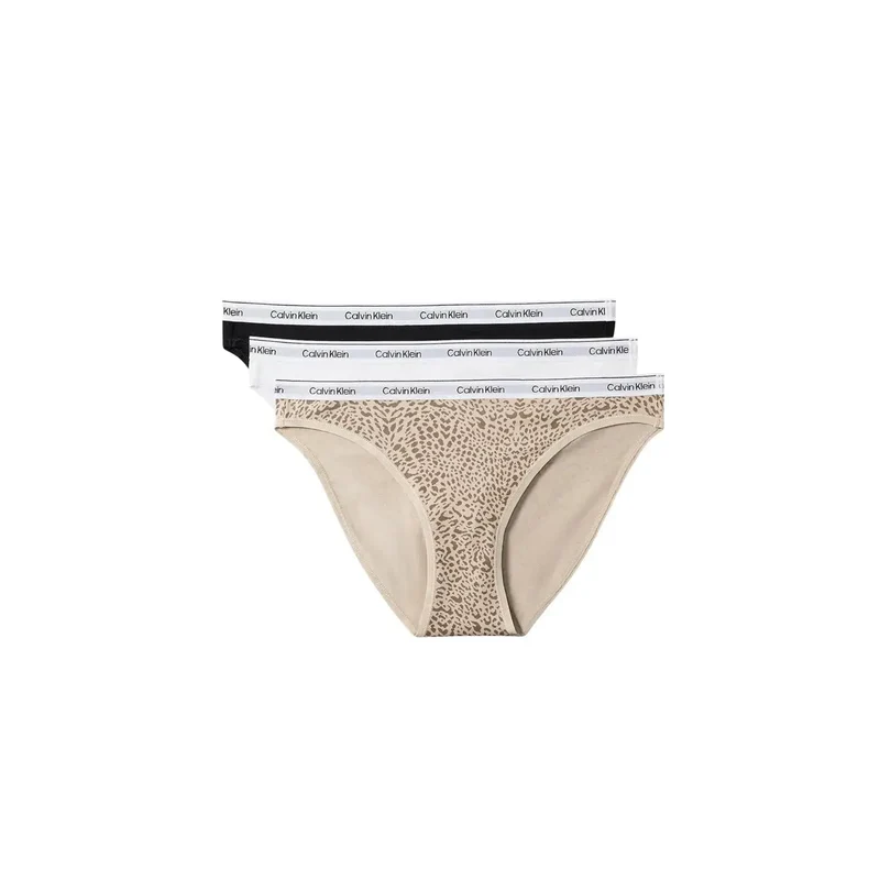 Culotte de bikini en coton pour femme Calvin Klein, noire, lot de 3