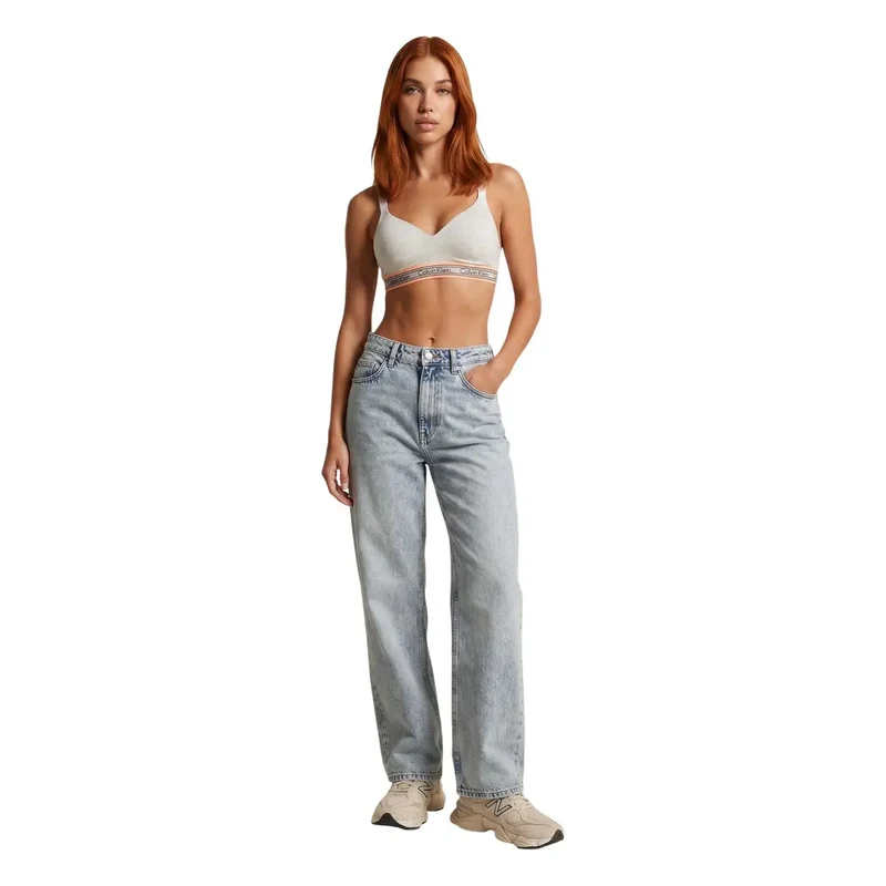 Soutien-gorge léger Calvin Klein pour femmes, blanc, en coton modal extensible
