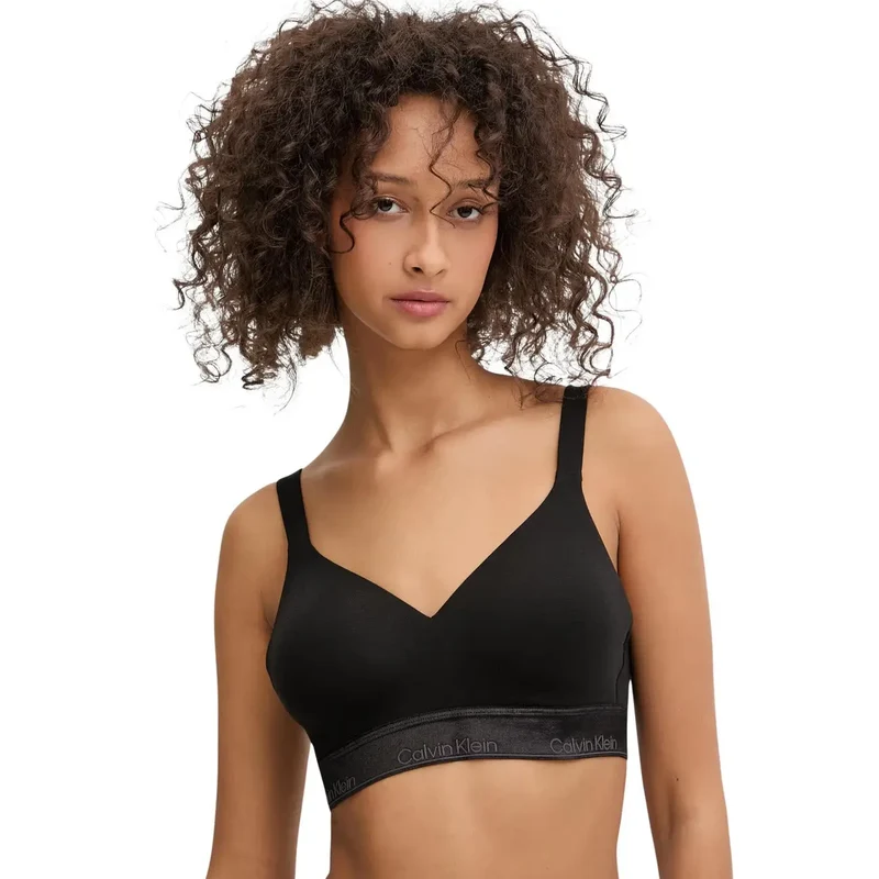 Soutien-gorge léger Calvin Klein pour femmes, blanc, en coton modal extensible