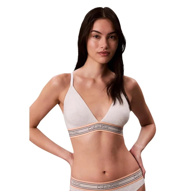 Calvin Klein Lingerie pour femmes Triangle légèrement rembourré Blanc en coton