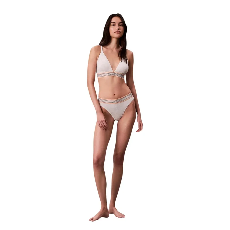 Calvin Klein Lingerie pour femmes Triangle légèrement rembourré Blanc en coton