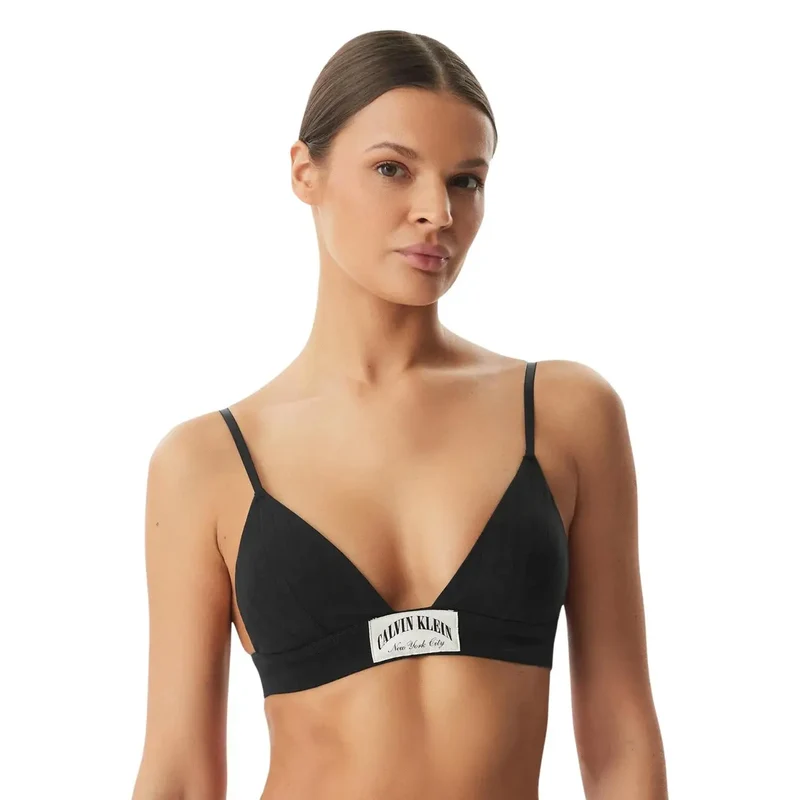 Calvin Klein Lingerie pour femmes Triangle légèrement rembourré Blanc en coton
