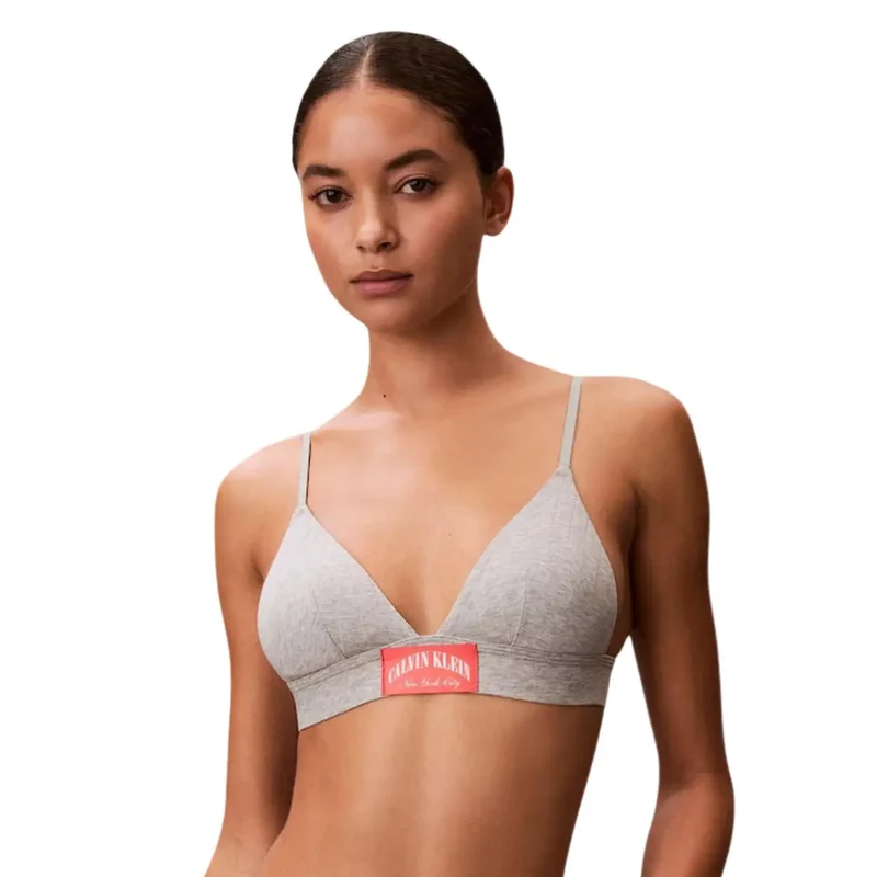 Calvin Klein Lingerie pour femmes Triangle légèrement rembourré Blanc en coton