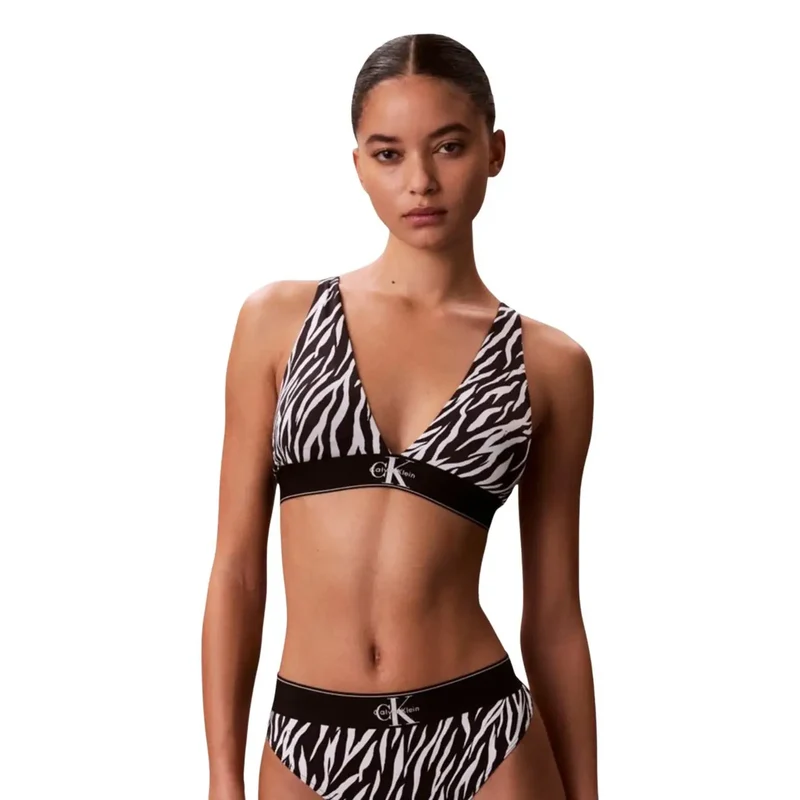 Calvin Klein Lingerie pour femmes Triangle légèrement rembourré Blanc en coton