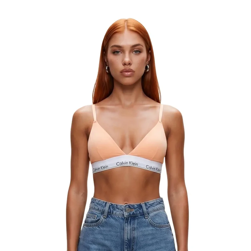 Calvin Klein Lingerie pour femmes Triangle légèrement rembourré Blanc en coton