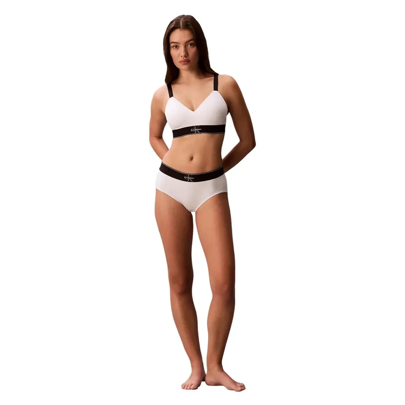 Sous-vêtements de type bralette pour femmes Calvin Klein légèrement rembourrés en blanc