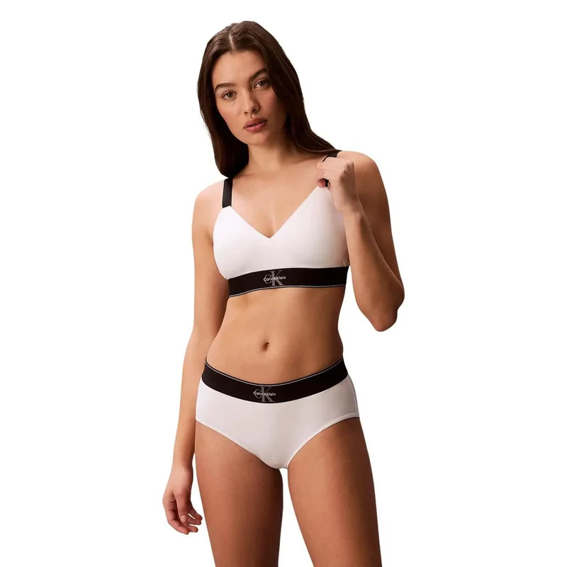 Sous-vêtements de type bralette pour femmes Calvin Klein légèrement rembourrés en blanc