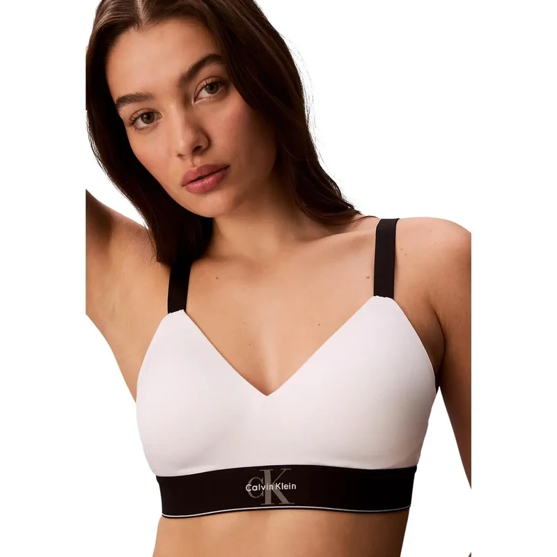 Sous-vêtements de type bralette pour femmes Calvin Klein légèrement rembourrés en blanc