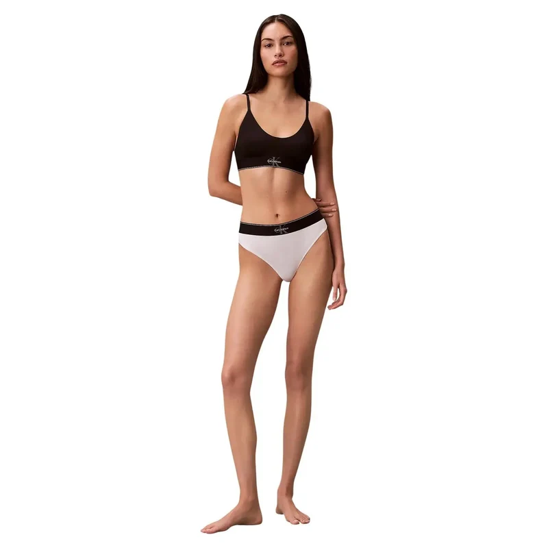 Sous-vêtements pour femmes Calvin Klein en polyester blanc, tanga