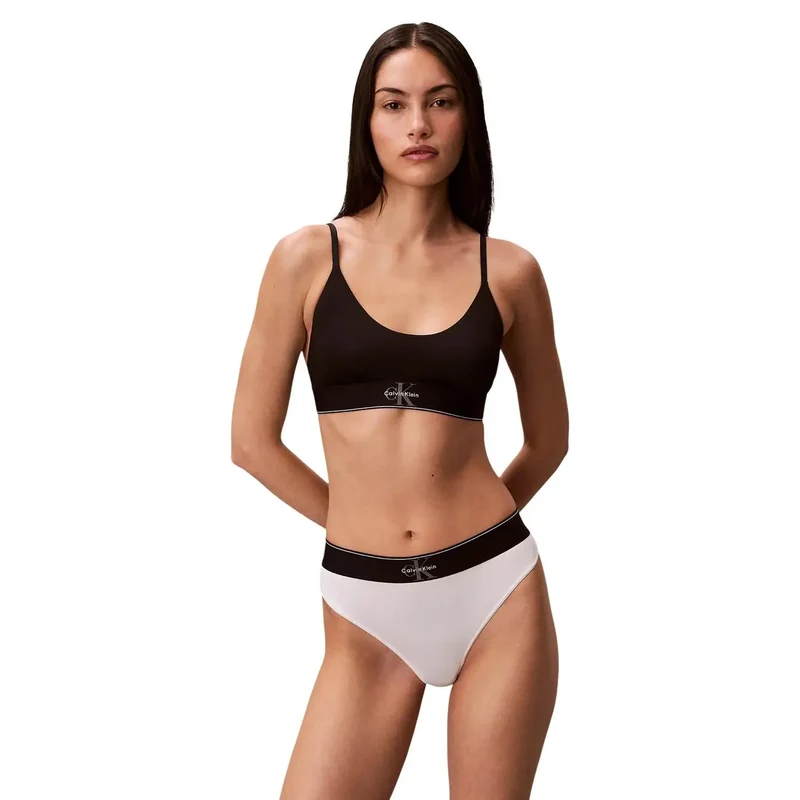Sous-vêtements pour femmes Calvin Klein en polyester blanc, tanga