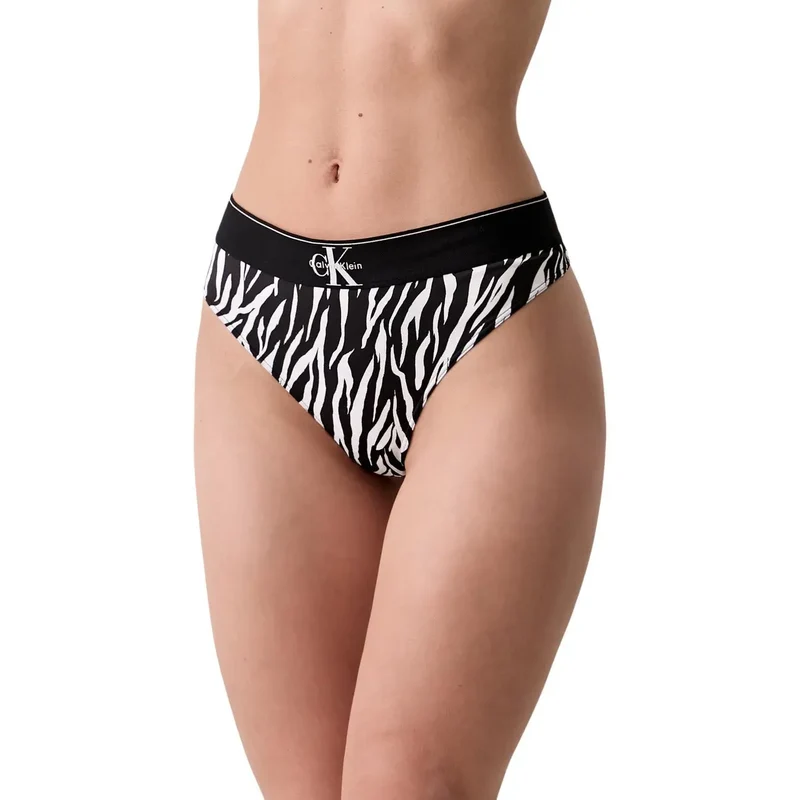Sous-vêtements pour femmes Calvin Klein en polyester blanc, tanga