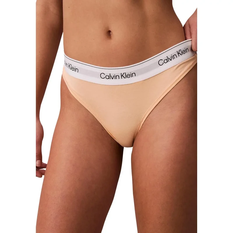 Sous-vêtements pour femmes Calvin Klein en polyester blanc, tanga