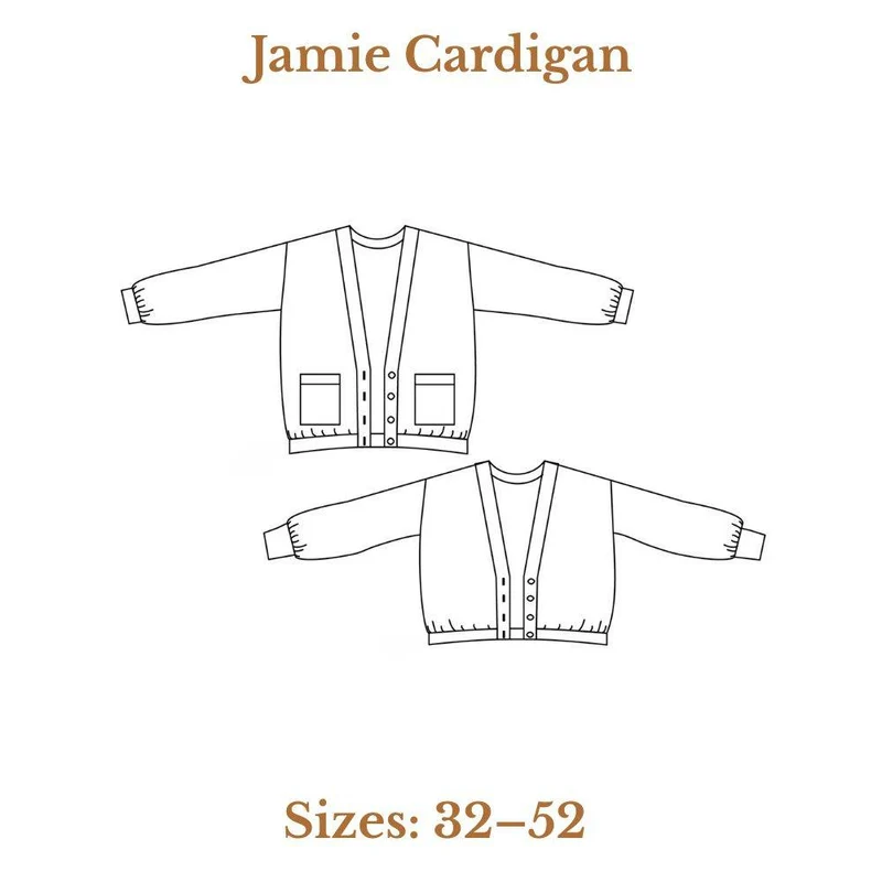 PATRON DE COUTURE PDF | Cardigan Jamie | Ready to Sew | TRILINGUE (EN / FR / ES)
