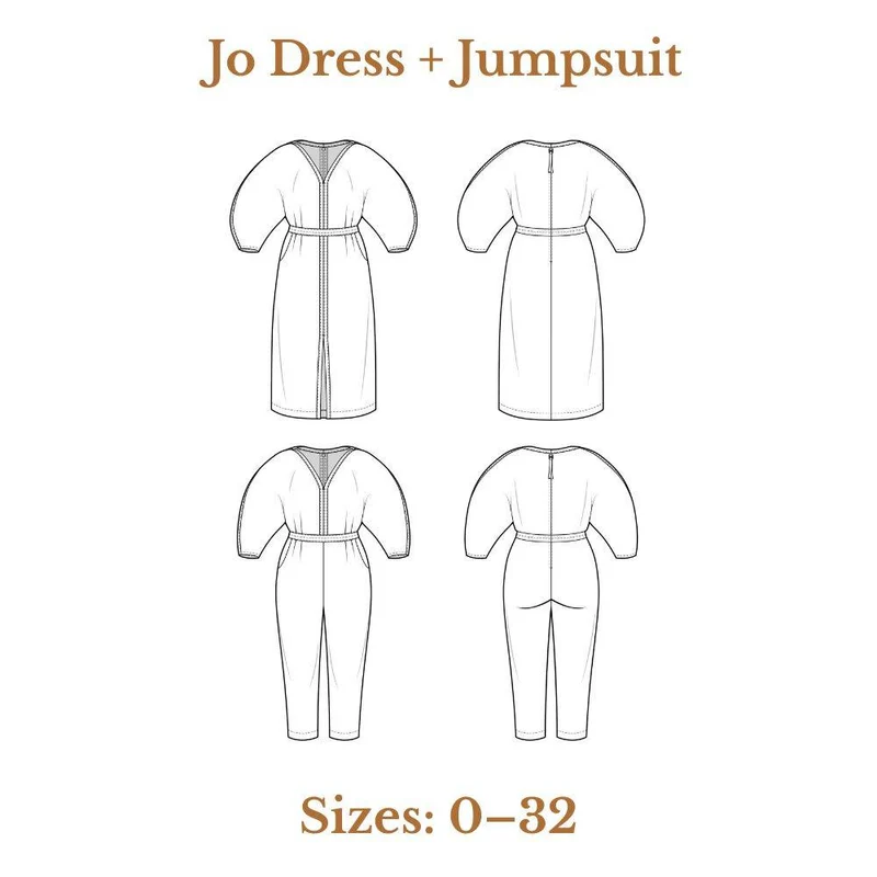 PATRON DE COUTURE PDF | Robe et Combinaison Joe | Closet Core | Bilingue (FR/EN)