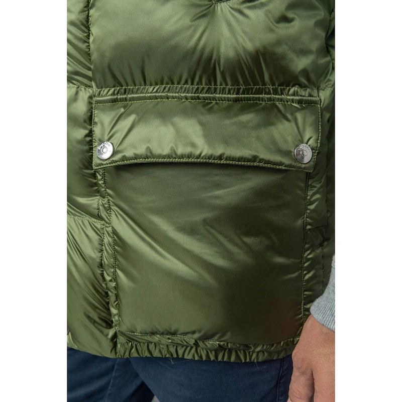 Doudoune Gaston matelassée à capuche vert militaire